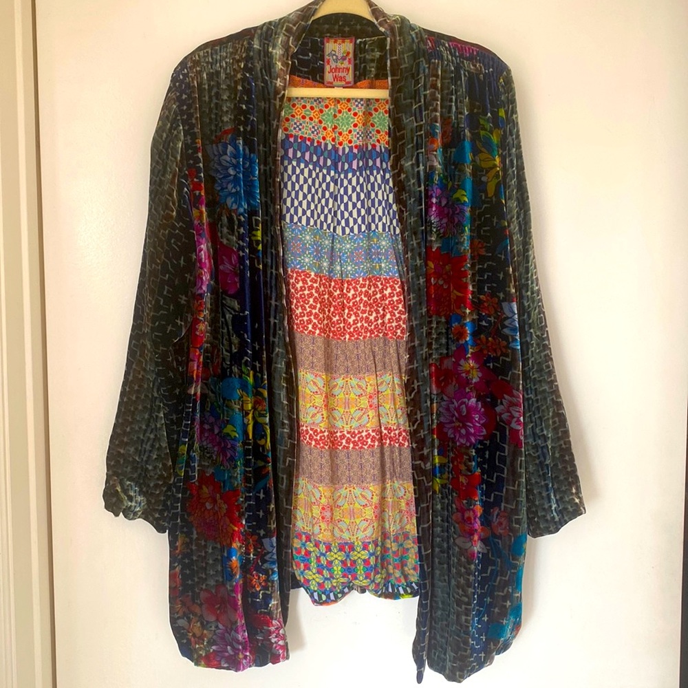 Johnny Was 1X velvet jacket excellent condition